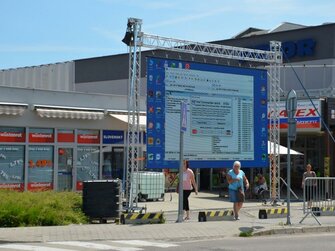 dodánie led obrazoviek,stage,pódium a ozvučenie trate.