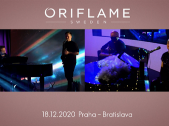 Prenájom študia na on line,Vianočný Oriflame Praha-Bratislava Live stream