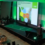 Konferencia BASF realizovaná projekcia rozmer 6x4,5m