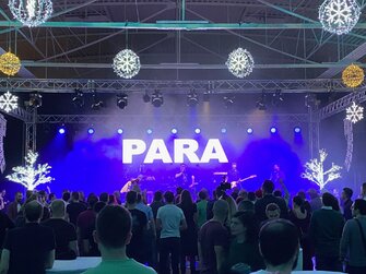 Ozvučenie kapely PARA na Inchebe v Bratislave.Christmas party ESET.