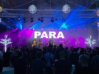 Ozvučenie kapely PARA na Inchebe v Bratislave.Christmas party ESET.