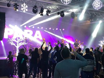Ozvučenie kapely PARA na Inchebe v Bratislave.Christmas party ESET.
