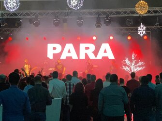 Ozvučenie kapely PARA na Inchebe v Bratislave.Christmas party ESET.