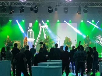 Ozvučenie kapely PARA na Inchebe v Bratislave.Christmas party ESET.