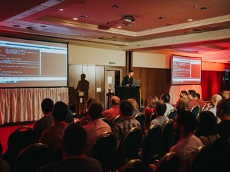 Parillasound - providing sound, light, conference systems Konferenčná technika a svetelná technika na HackerFest Slovakia