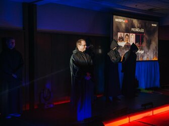 Parillasound - providing sound, light, conference systems Konferenčná technika a svetelná technika na HackerFest Slovakia