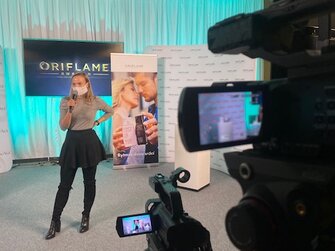 Prenájom live stream štúdia Oriflame Praha CZ,Bratislava SK on line