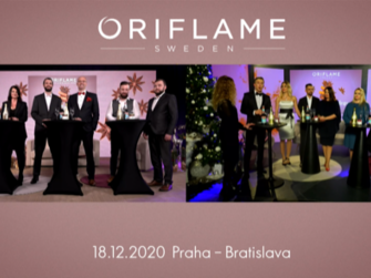 Prenájom študia na on line,Vianočný Oriflame Praha-Bratislava Live stream