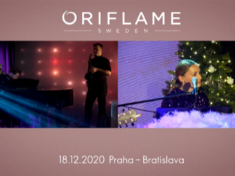 Prenájom študia na on line,Vianočný Oriflame Praha-Bratislava Live stream