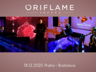 Prenájom študia na on line,Vianočný Oriflame Praha-Bratislava Live stream