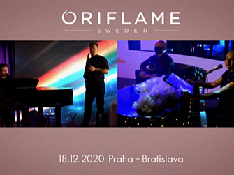 Prenájom študia na on line,Vianočný Oriflame Praha-Bratislava Live stream