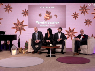 Prenájom študia na on line,Vianočný Oriflame Praha-Bratislava Live stream