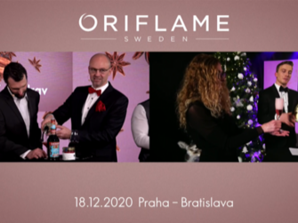 Prenájom študia na on line,Vianočný Oriflame Praha-Bratislava Live stream