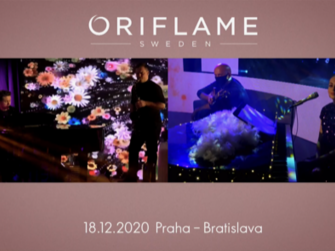 Prenájom študia na on line,Vianočný Oriflame Praha-Bratislava Live stream
