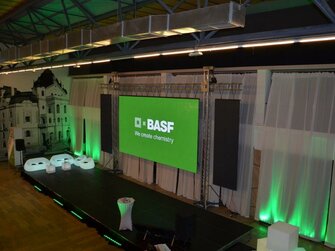 Professional rental services for LED SCREENS, Laser Shows, Lights, SoundLed obrazovka 3,9mm určená na prezentačné účely,rozmer 6,5X3,5m a reklamné pásy 1,2X4,5m.