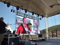 Professional rental services for LED SCREENS, Laser Shows, Lights, SoundLed obrazovka 3,9mm určená na prezentačné účely,rozmer 6,5X3,5m a reklamné pásy 1,2X4,5m.