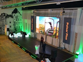 Professional rental services for LED SCREENS, Laser Shows, Lights, SoundLed obrazovka 3,9mm určená na prezentačné účely,rozmer 6,5X3,5m a reklamné pásy 1,2X4,5m.