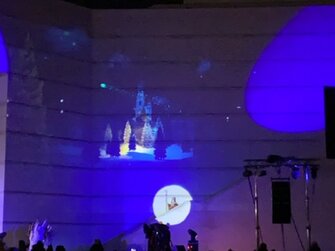 Realizácia a prenájom veĺkoplošná projekcia a led obrazovka na divadle v Nitre.