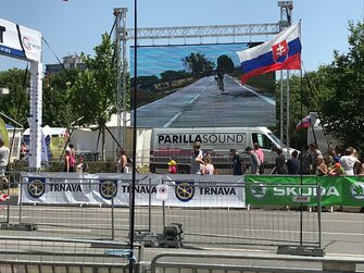 Rent led obrazovky,prenájom pódiu,ozvučenie Majstrovstvá SR a ČR v cestnej cyklistike - TRNAVA