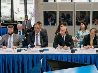 Tlmočnícka technika prenájom,konferenčná technika Bratislava,Stretnutie ministrov zodpovedných za kultúru krajín Vyšehradskej štvorky; Bratislava.